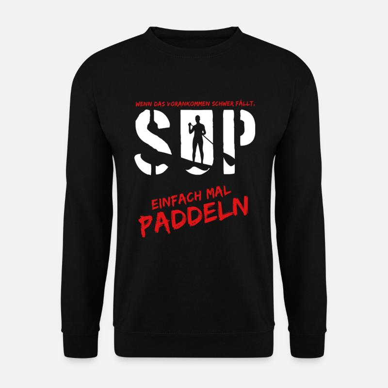 paddeln und surfen - Unisex Pullover - Schwarz