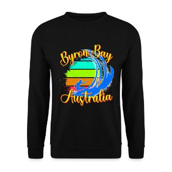 Byron Bay Australie Surf - Sweat-shirt Unisexe - noir - Devant - Alina (178cm) & Michal (187cm)