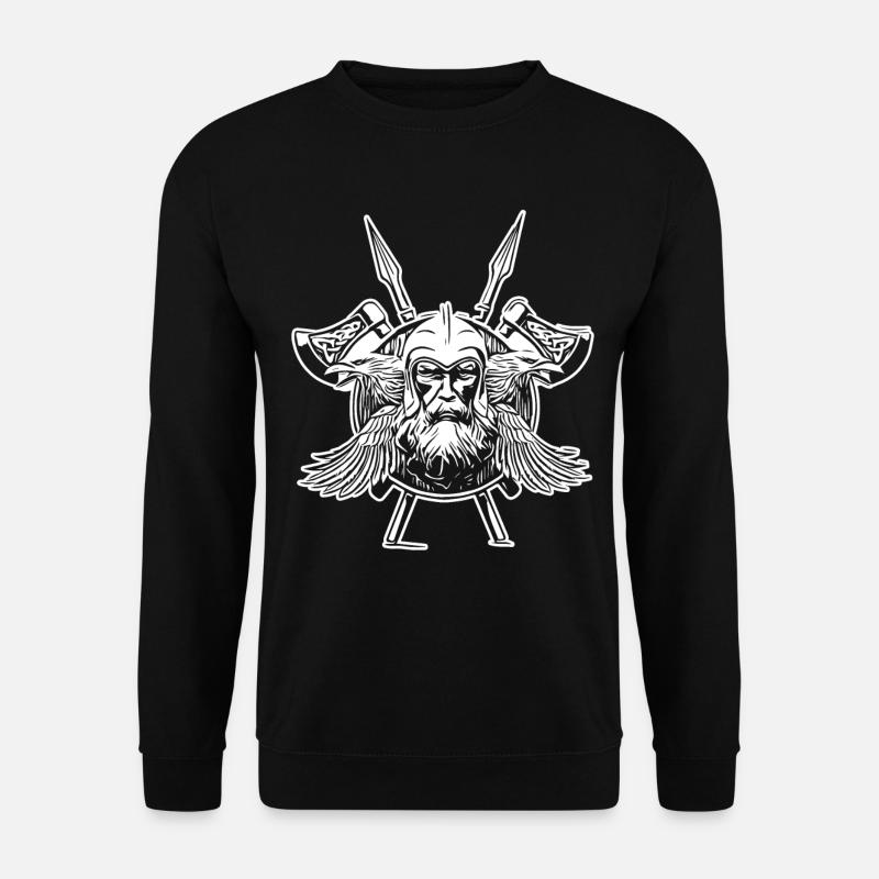 Odin Raven Viking Axes - Unisex Sweatshirt - black