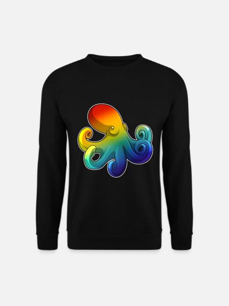 Octopus Rainbow - Unisex Sweatshirt - black