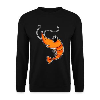 Crevettes crevettes - Sweat-shirt Unisexe - noir - Devant - Alina (178cm) & Michal (187cm)