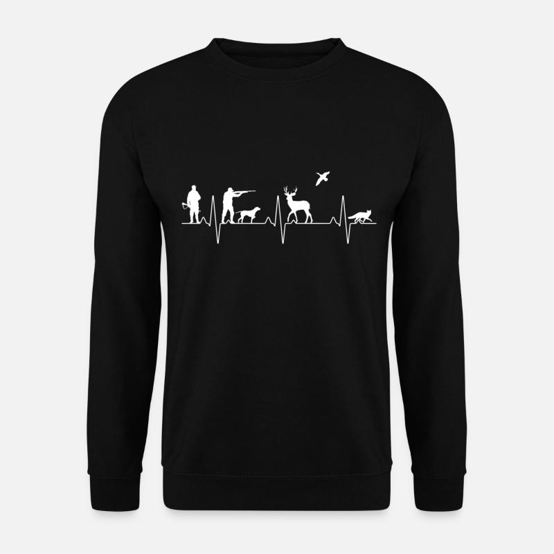 Hunter heartbeat for hunting - Unisex Sweatshirt - black