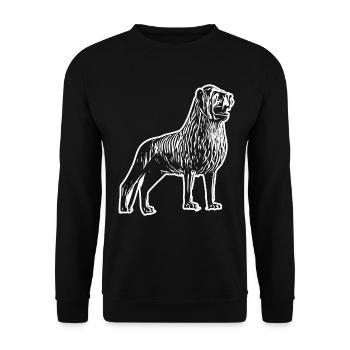 Lion Head Line Art Design - Unisex Sweatshirt - black - Front - Alina (178cm) & Michal (187cm)