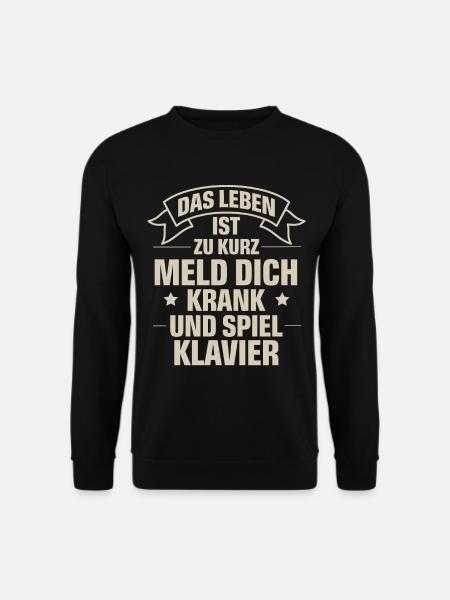 Klavier - Unisex Pullover - Schwarz