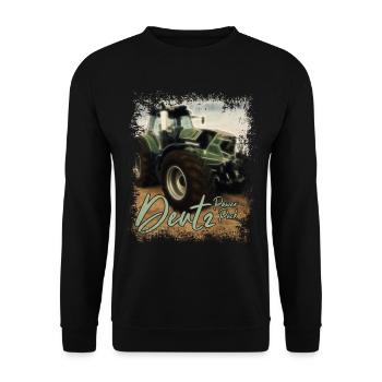 Deutz Traktor Kraftpaket - Bloc d’alimentation Traktor - Sweat-shirt Unisexe - noir - Devant - Alina (178cm) & Michal (187cm)