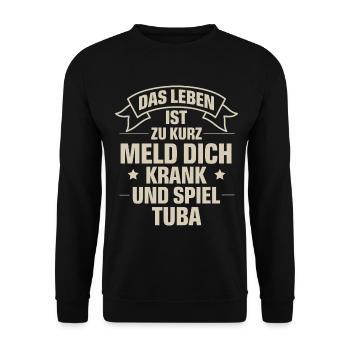 Tuba - Unisex Pullover - Schwarz - Vorne - Alina (178cm) & Michal (187cm)