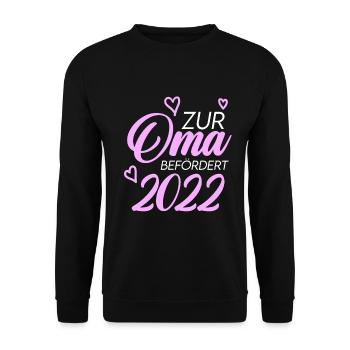 Oma 2022 - Unisex Pullover - Schwarz - Vorne - Alina (178cm) & Michal (187cm)