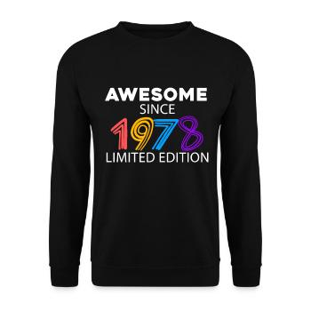Fantastic since 1978 - born in 1978 - Unisex Sweatshirt - black - Front - Alina (178cm) & Michal (187cm)