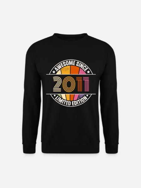 2011 Geburtsjahr Jahrgang Geburtstag Baujahr - Unisex Pullover - Schwarz