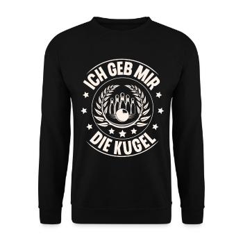 Ich Geb Mir Die Kugel - Unisex Pullover - Schwarz - Vorne - Alina (178cm) & Michal (187cm)