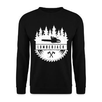 Lumberjack - Unisex Sweatshirt - black - Front - Alina (178cm) & Michal (187cm)