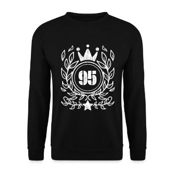 Couronne à 95 numéros - Sweat-shirt Unisexe - noir - Devant - Alina (178cm) & Michal (187cm)