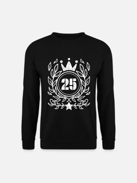 Couronne à 25 numéros - Sweat-shirt Unisexe - noir