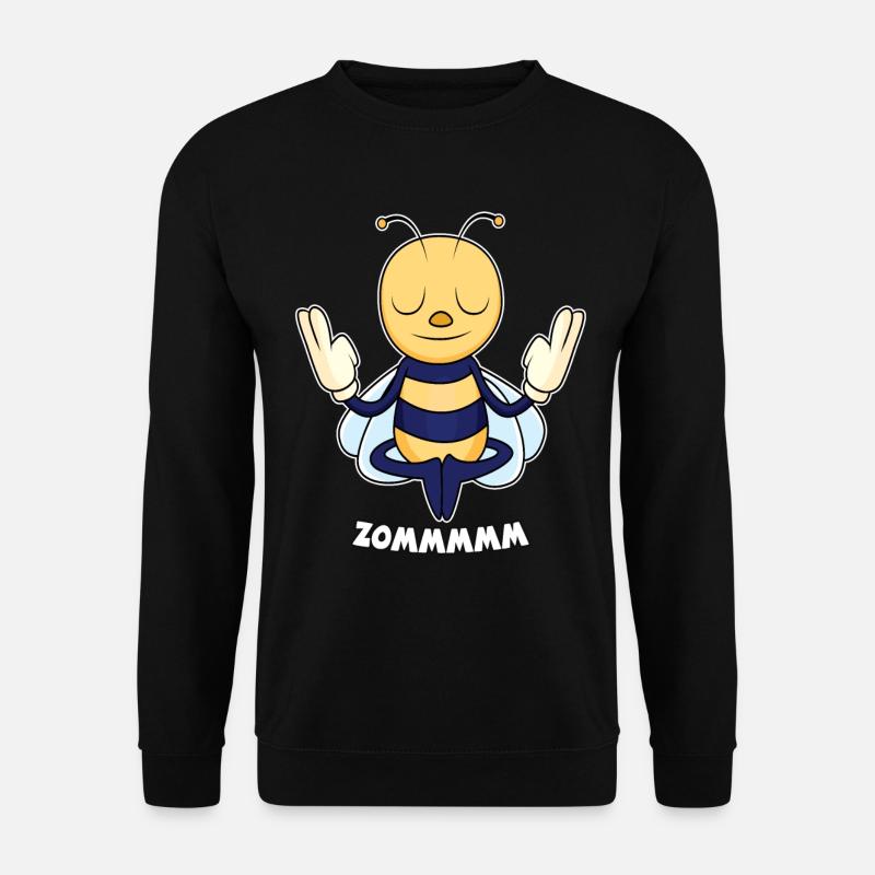 Zommm Yoga Biene - Unisex Pullover - Schwarz