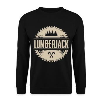Lumberjack - Unisex Sweatshirt - black - Front - Alina (178cm) & Michal (187cm)