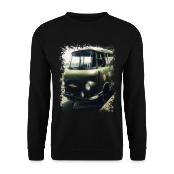 Barkas - NVA - RDA - Transporteur - Sweat-shirt Unisexe - noir - Devant - Alina (178cm) & Michal (187cm)
