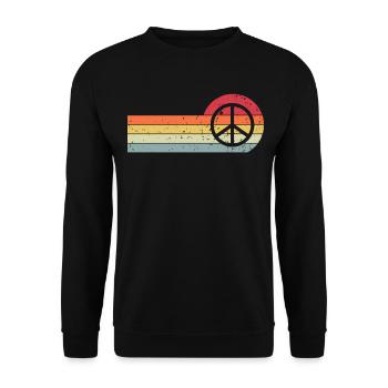 Peace Peace Freedom No War Peace Sign - Unisex Sweatshirt - black - Front - Alina (178cm) & Michal (187cm)