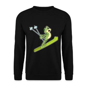 Sauteur à ski grenouille - Sweat-shirt Unisexe - noir - Devant - Alina (178cm) & Michal (187cm)