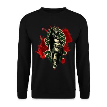 Augsburg - Unisex Sweatshirt - black - Front - Alina (178cm) & Michal (187cm)