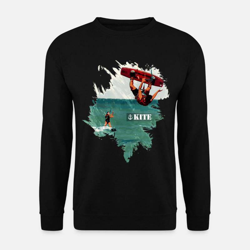 Kite Boarding | Kiten | Kite Surfing - Unisex Pullover - Schwarz