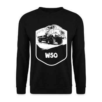 W50 | RDA | Camions | CGPI - Sweat-shirt Unisexe - noir - Devant - Alina (178cm) & Michal (187cm)