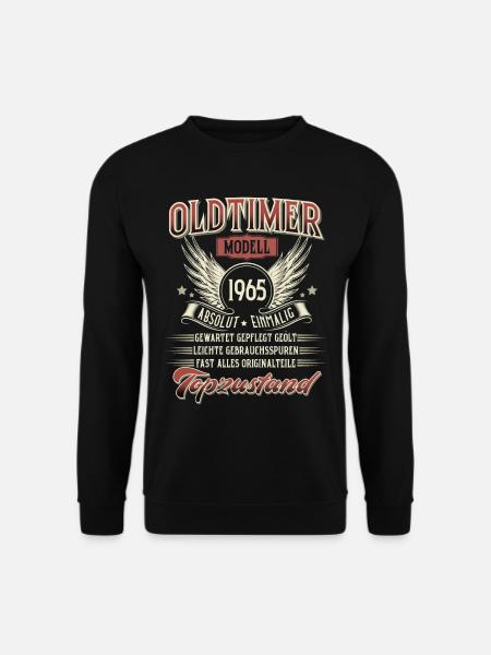 1965 Geboren Geburtstag Oldtimer - Unisex Pullover - Schwarz