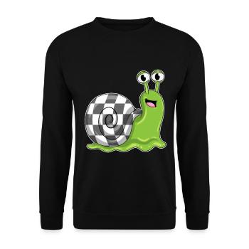 Escargot Échiquier Jeu de société d’échecs - Sweat-shirt Unisexe - noir - Devant - Alina (178cm) & Michal (187cm)