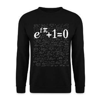 Identité dEuler Math plus belle équation - Sweat-shirt Unisexe - noir - Devant - Alina (178cm) & Michal (187cm)
