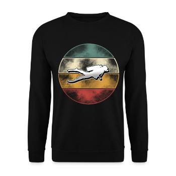 Taucher Tauchen - Unisex Pullover - Schwarz - Vorne - Alina (178cm) & Michal (187cm)