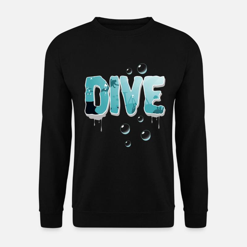 Diving Divers - Unisex Sweatshirt - black