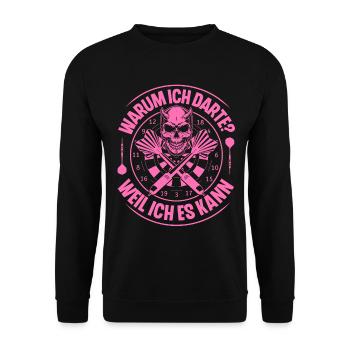 Dartspielerin Dart Darts Darten - Unisex Pullover - Schwarz - Vorne - Alina (178cm) & Michal (187cm)