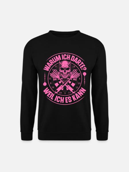 Dartspielerin Dart Darts Darten - Unisex Pullover - Schwarz