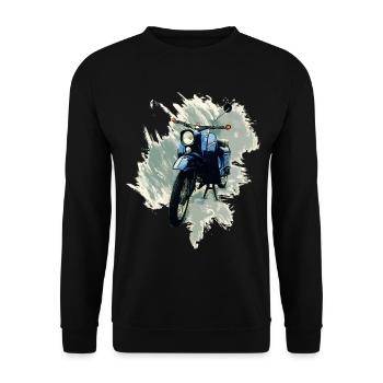 Simson Schwalbe - Unisex Pullover - Schwarz - Vorne - Alina (178cm) & Michal (187cm)
