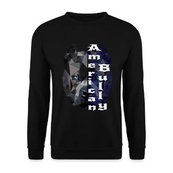 American Bully ligne bleue Design - Sweat-shirt Unisexe - noir - Devant - Alina (178cm) & Michal (187cm)
