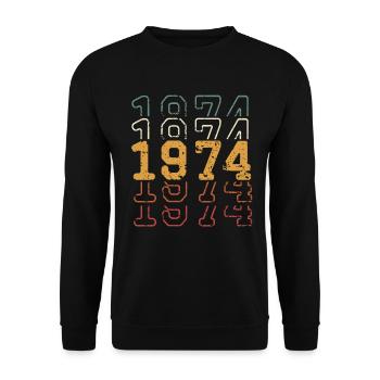1974 - Unisex Sweatshirt - black - Front - Alina (178cm) & Michal (187cm)