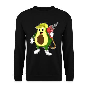 Avocado Handwerker Bohrmaschine Handwerk - Unisex Pullover - Schwarz - Vorne - Alina (178cm) & Michal (187cm)