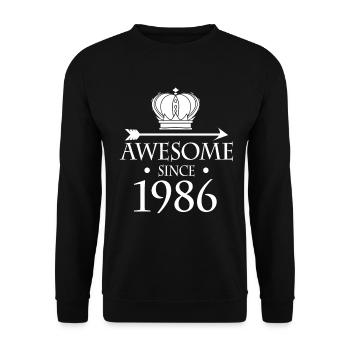 Fantastique depuis 1986 - né en 1986 - Sweat-shirt Unisexe - noir - Devant - Alina (178cm) & Michal (187cm)