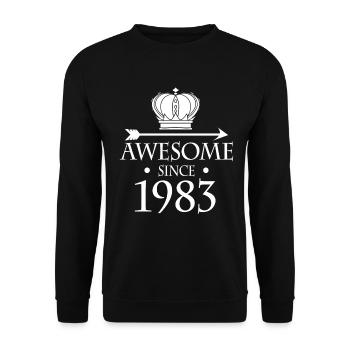 Fantastic since 1983 - born in 1983 - Unisex Sweatshirt - black - Front - Alina (178cm) & Michal (187cm)