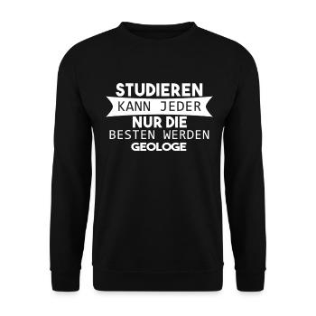 Geologe Beruf - Unisex Pullover - Schwarz - Vorne - Alina (178cm) & Michal (187cm)