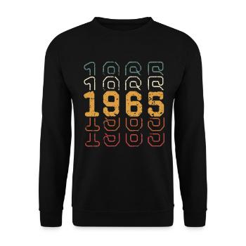 1965 - Unisex Pullover - Schwarz - Vorne - Alina (178cm) & Michal (187cm)