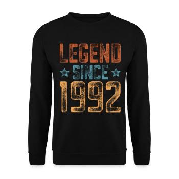 1992 Geboren Geburtsjahr Geburtstag - Unisex Pullover - Schwarz - Vorne - Alina (178cm) & Michal (187cm)