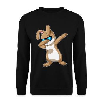 Bunny Hip Hop Dance - Unisex Sweatshirt - black - Front - Alina (178cm) & Michal (187cm)
