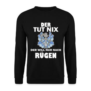Rügen Urlaub - Unisex Pullover - Schwarz - Vorne - Alina (178cm) & Michal (187cm)