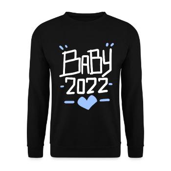 Baby 2022 - Geburt Sohn Schwanger 2022 - Unisex Pullover - Schwarz - Vorne - Alina (178cm) & Michal (187cm)