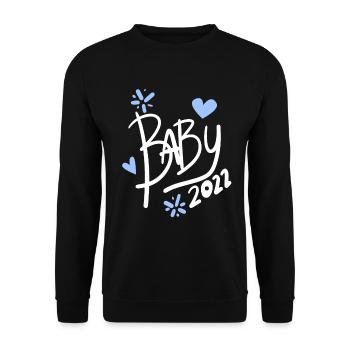 Baby 2022 - Geburt Schwanger 2022 - Unisex Pullover - Schwarz - Vorne - Alina (178cm) & Michal (187cm)