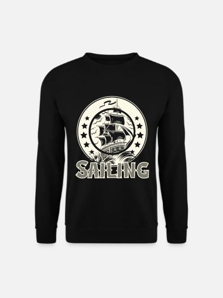 Sailing Sailor Sailboat - Unisex Sweatshirt - black