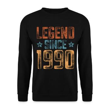 1990 Geboren Geburtsjahr Geburtstag - Unisex Pullover - Schwarz - Vorne - Alina (178cm) & Michal (187cm)