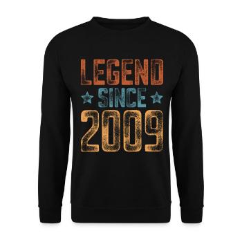 2009 Geboren Geburtsjahr Geburtstag - Unisex Pullover - Schwarz - Vorne - Alina (178cm) & Michal (187cm)