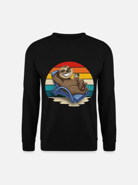Sloth Holiday Holidaymakers Chilling - Unisex Sweatshirt - black