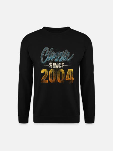 2004 Geburtsjahr Geburtstag Baujahr Vintage - Unisex Pullover - Schwarz